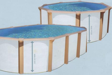 Premium All Inklusive White Wood Set oval 6,1 x 3,7 x 1,32 m